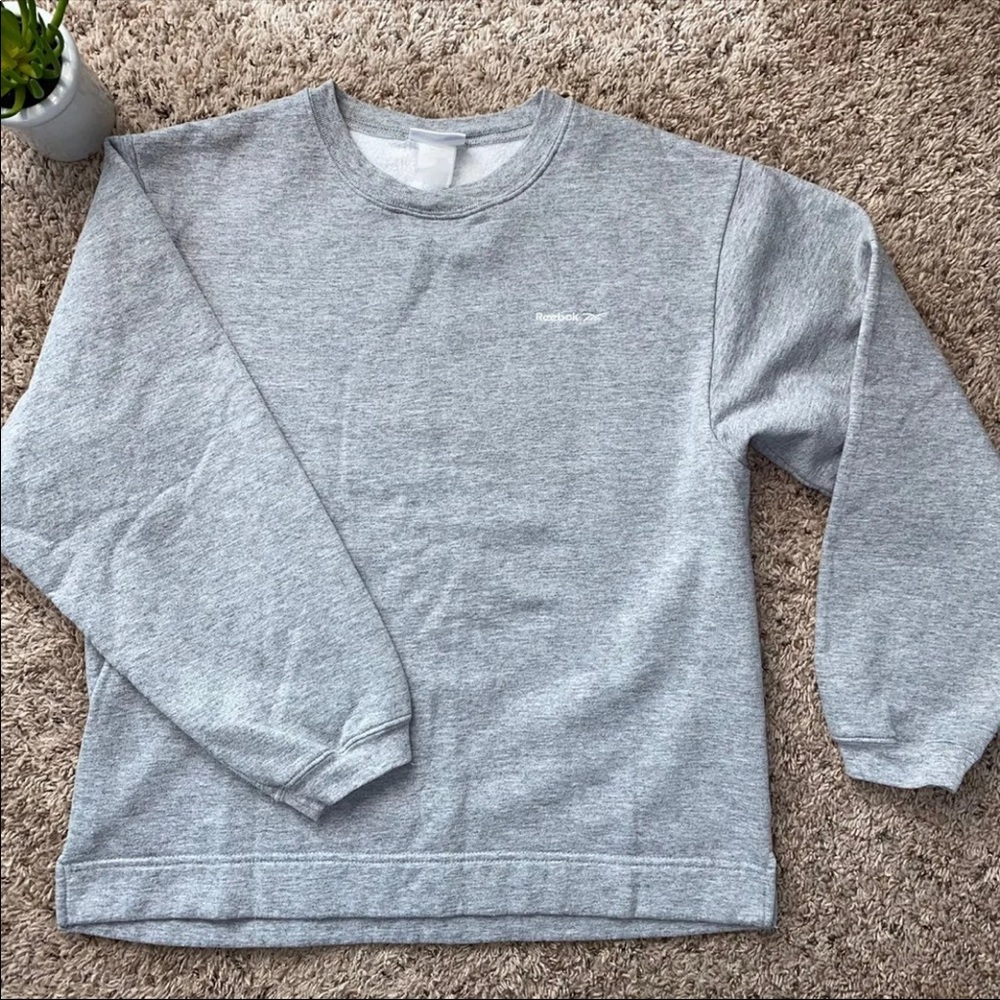 Vintage Reebok All Purpose Sports Gray Pullover Sweater